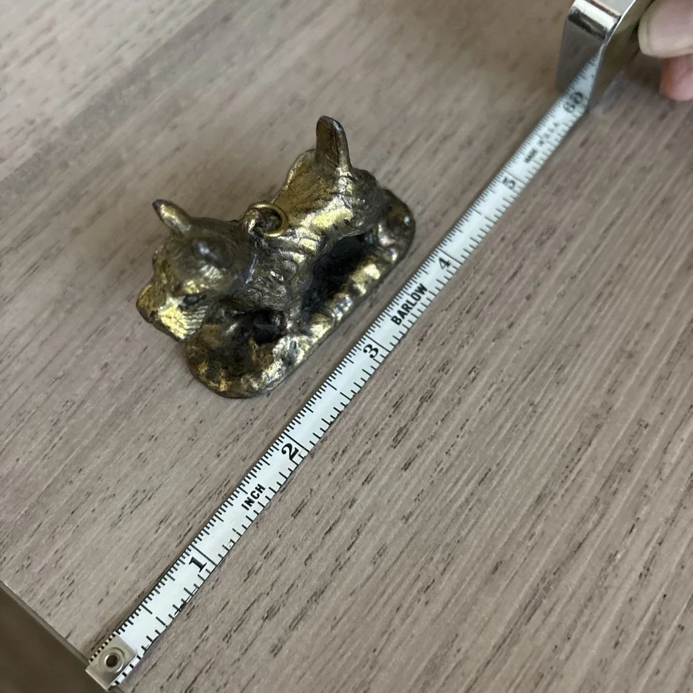 Scotty Scottish Terrier Dog‎ Brass Tone Figurine Made in Japan Vintage